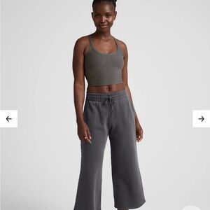 Beyond Yoga Cali Wide Leg Cropped Tall Pant M NWT washed black